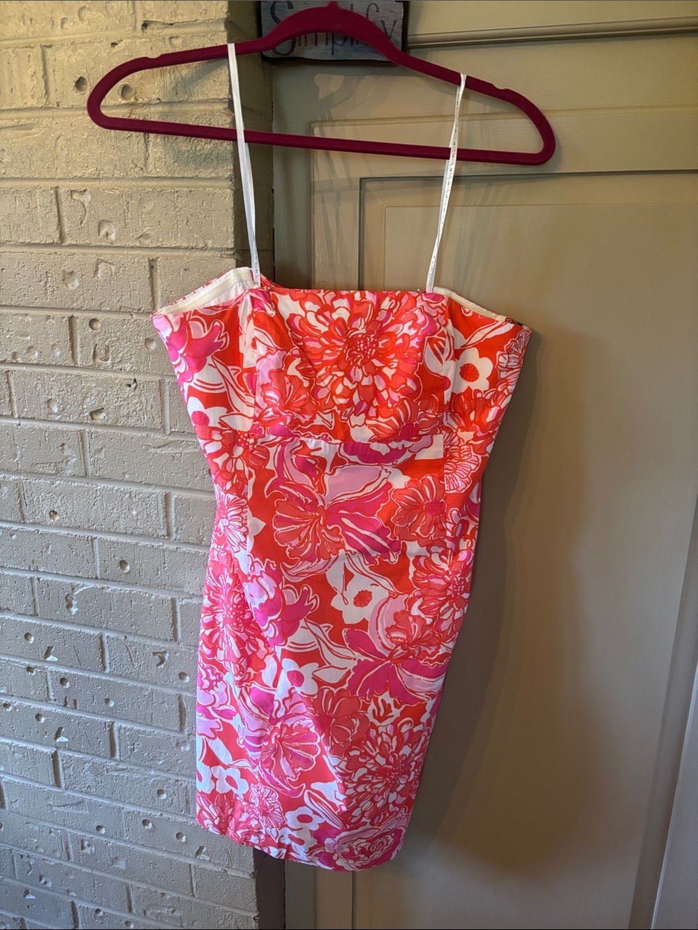 Lilly Pulitzer Franco Orange Strapless Dress